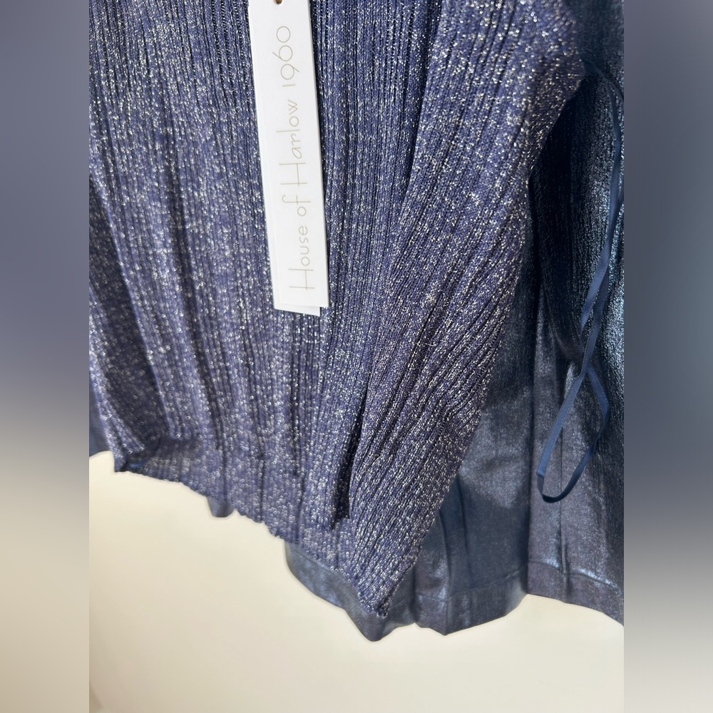 House of Harlow 1960 Sparkling Midnight Crop Top - Picture 2 of 5